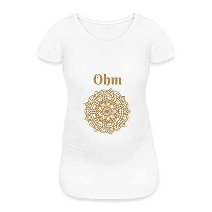 Frauen Schwangerschafts-T-Shirt - Ohm - weiß