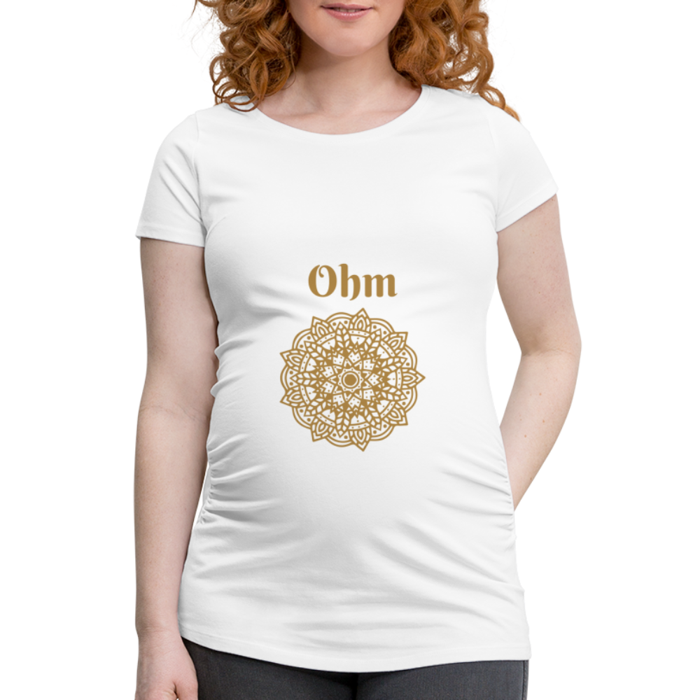 Frauen Schwangerschafts-T-Shirt - Ohm - weiß