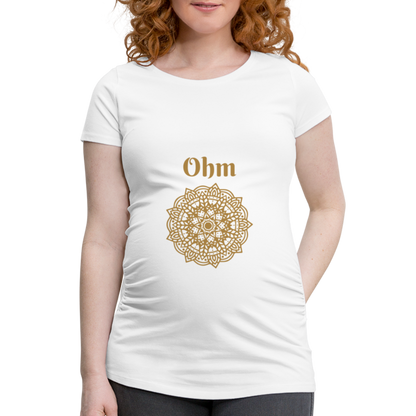 Frauen Schwangerschafts-T-Shirt - Ohm - weiß