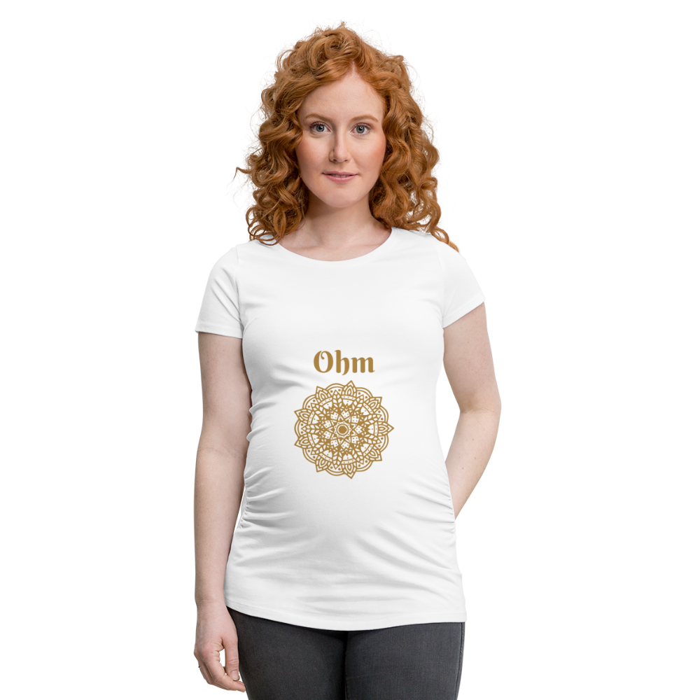 Frauen Schwangerschafts-T-Shirt - Ohm - weiß