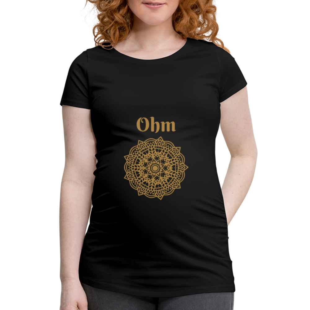 Frauen Schwangerschafts-T-Shirt - Ohm - Schwarz