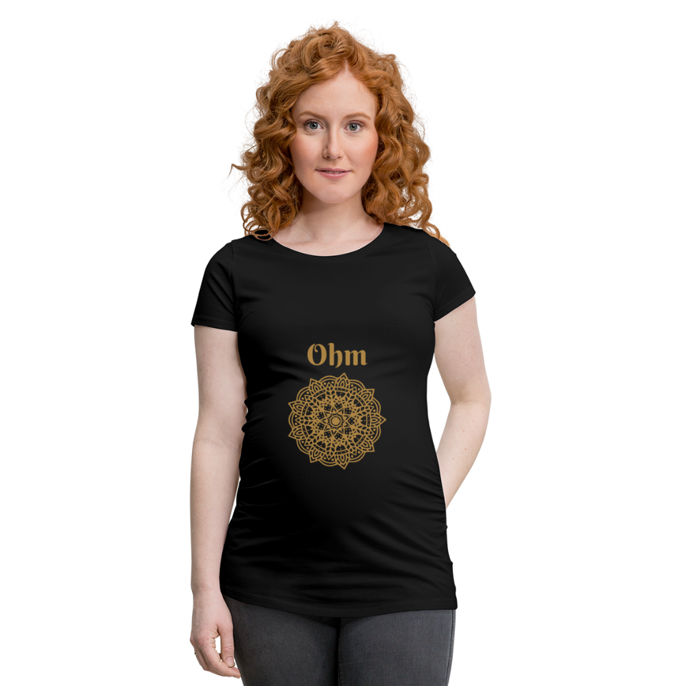 Frauen Schwangerschafts-T-Shirt - Ohm - Schwarz