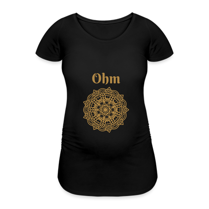 Frauen Schwangerschafts-T-Shirt - Ohm - Schwarz