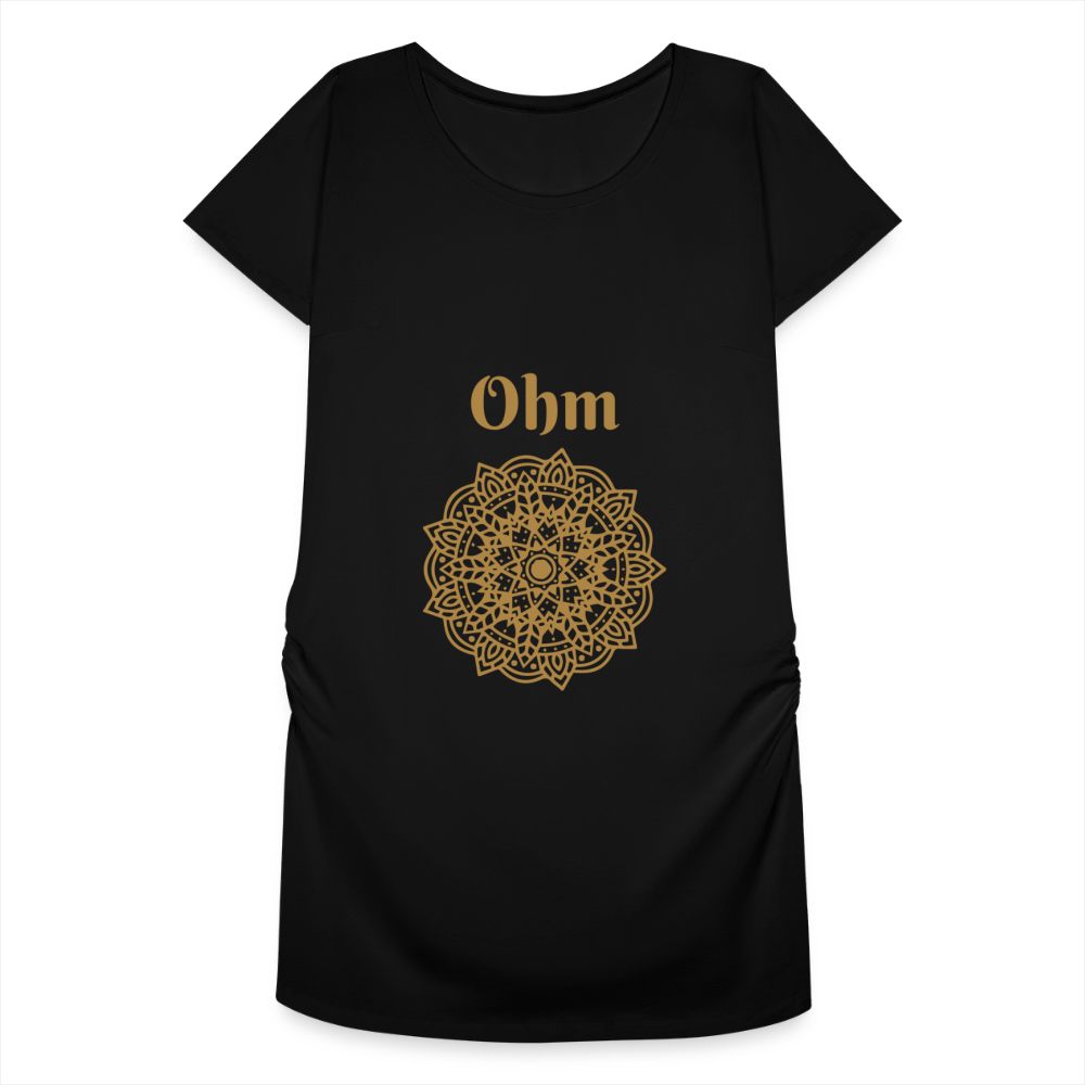 Frauen Schwangerschafts-T-Shirt - Ohm - Schwarz