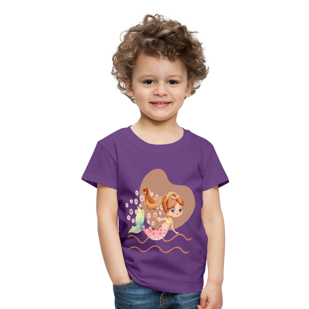 Kinder Premium T-Shirt - Meerjungfrau Herz - Lila