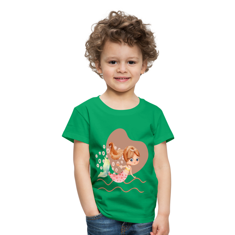 Kinder Premium T-Shirt - Meerjungfrau Herz - Kelly Green