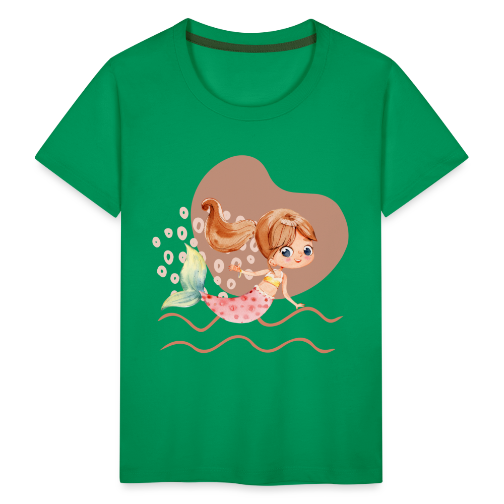 Kinder Premium T-Shirt - Meerjungfrau Herz - Kelly Green