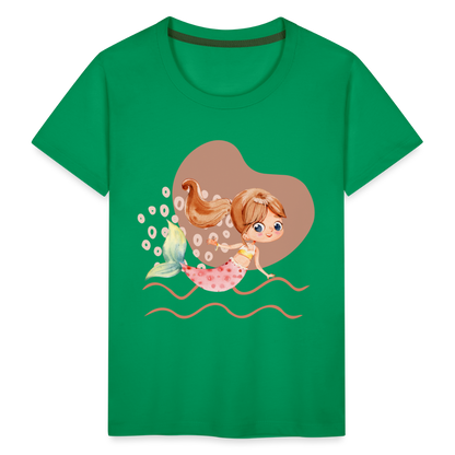 Kinder Premium T-Shirt - Meerjungfrau Herz - Kelly Green