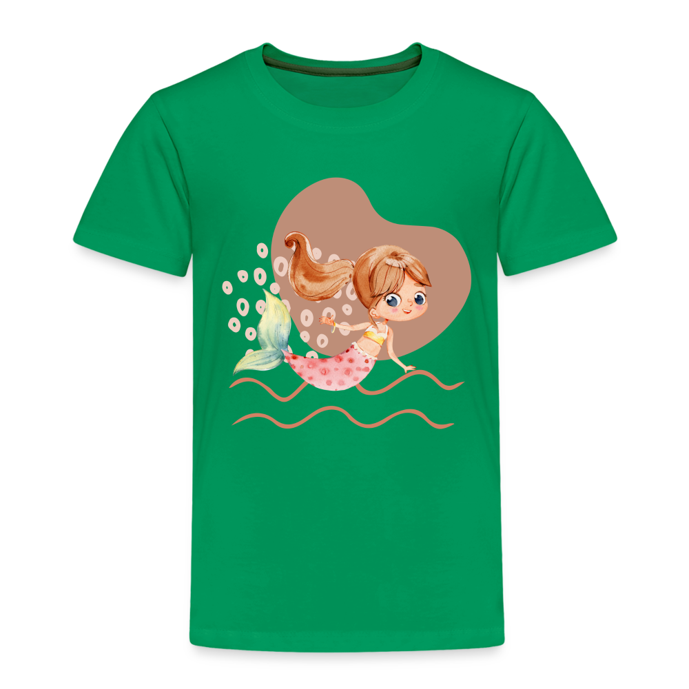 Kinder Premium T-Shirt - Meerjungfrau Herz - Kelly Green