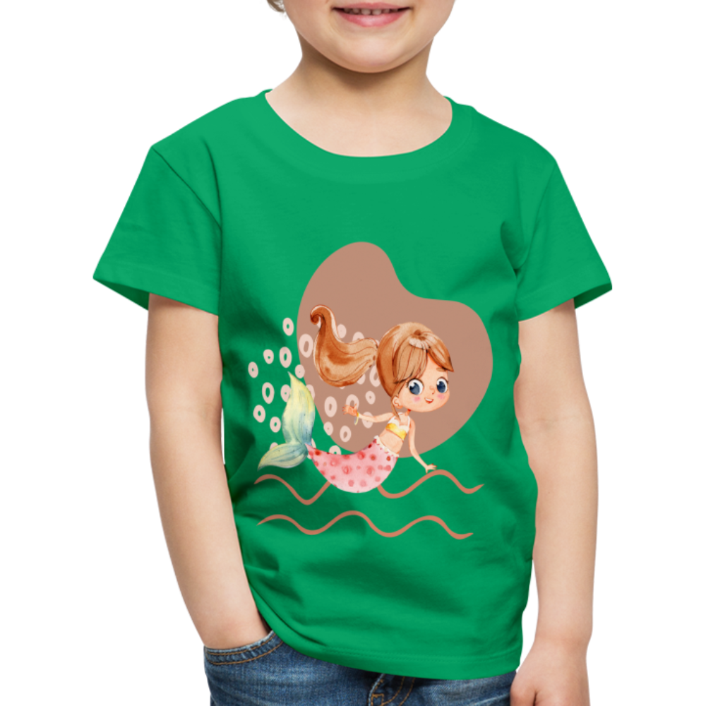 Kinder Premium T-Shirt - Meerjungfrau Herz - Kelly Green