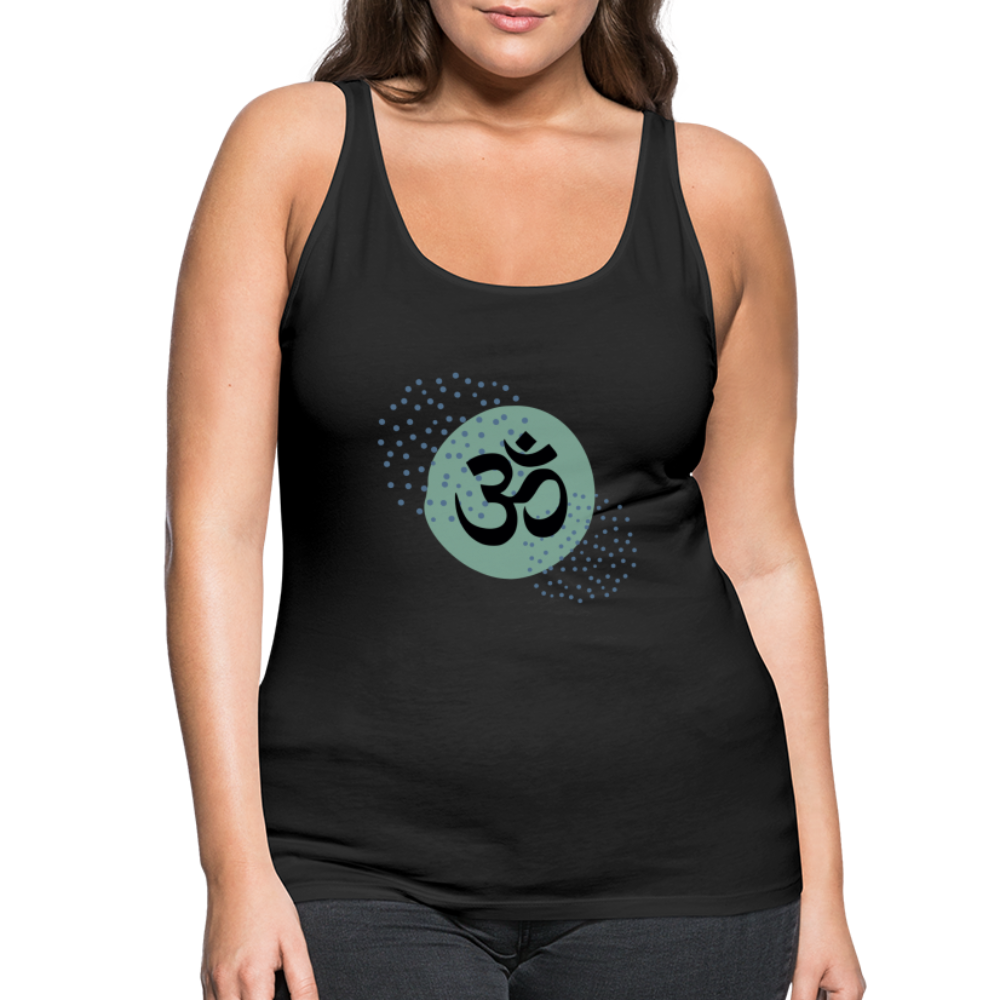 Frauen Premium Tank Top - Om - Schwarz