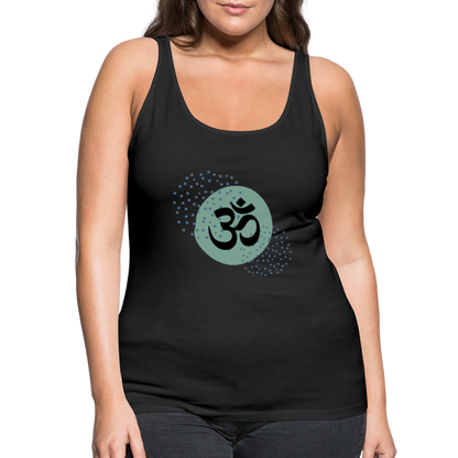 Frauen Premium Tank Top - Om - Schwarz