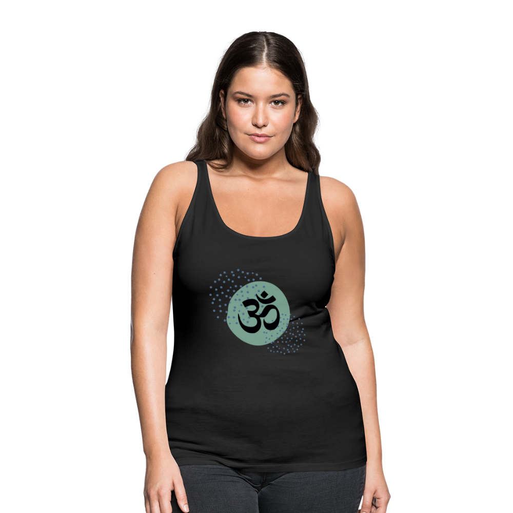 Frauen Premium Tank Top - Om - Schwarz