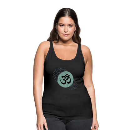 Frauen Premium Tank Top - Om - Schwarz