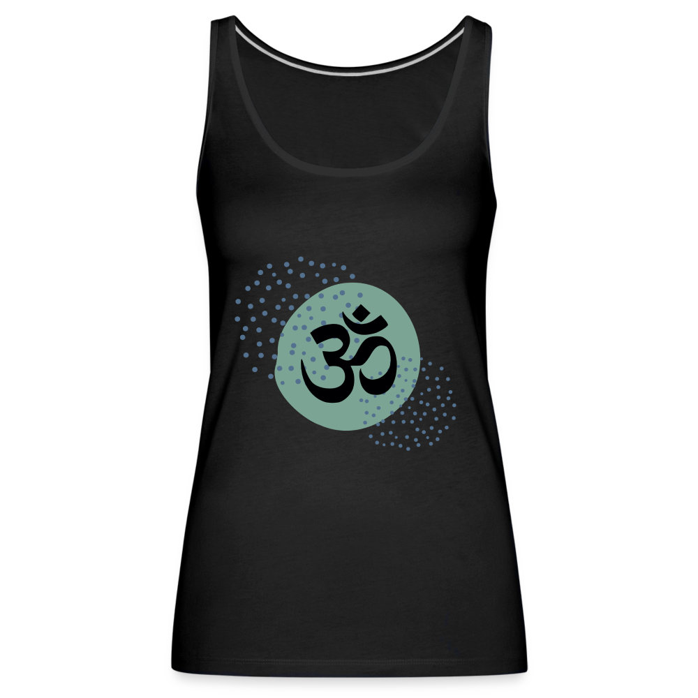 Frauen Premium Tank Top - Om - Schwarz