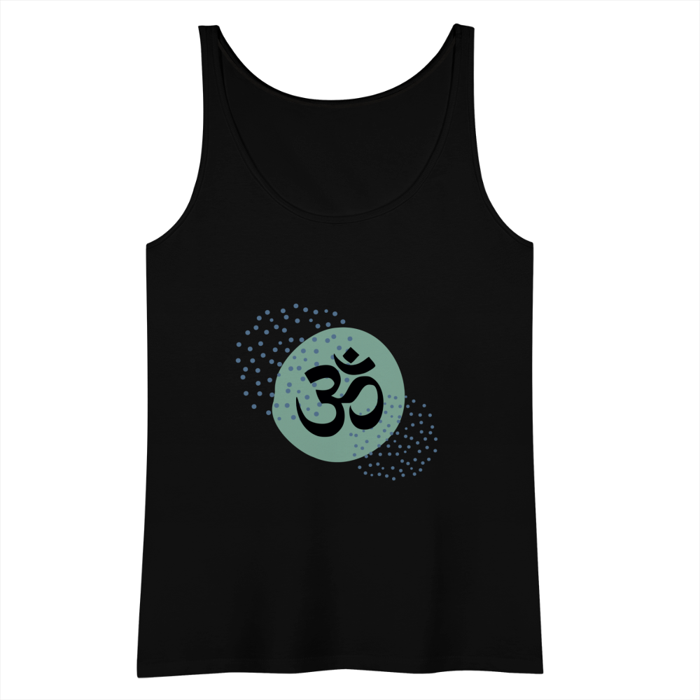 Frauen Premium Tank Top - Om - Schwarz