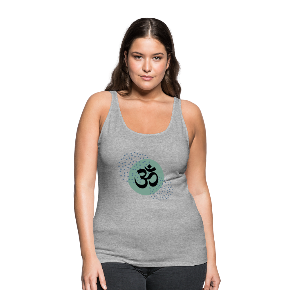 Frauen Premium Tank Top - Om - Grau meliert