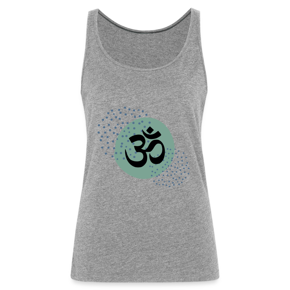 Frauen Premium Tank Top - Om - Grau meliert