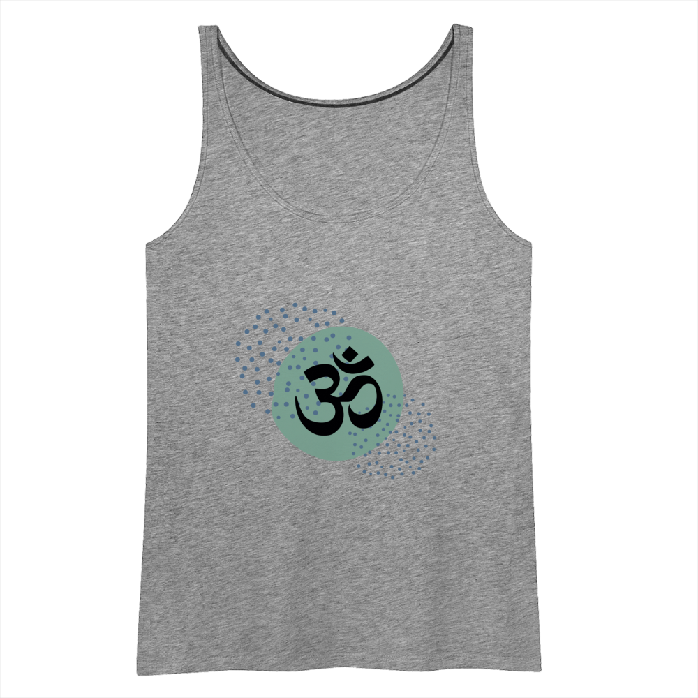 Frauen Premium Tank Top - Om - Grau meliert