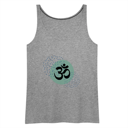 Frauen Premium Tank Top - Om - Grau meliert