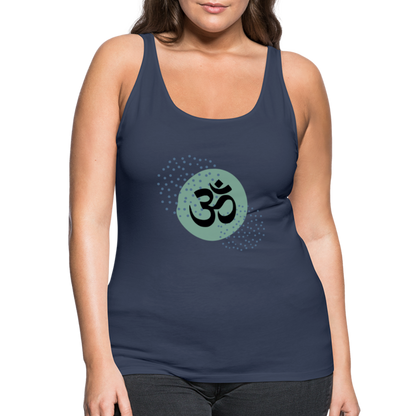 Frauen Premium Tank Top - Om - Navy