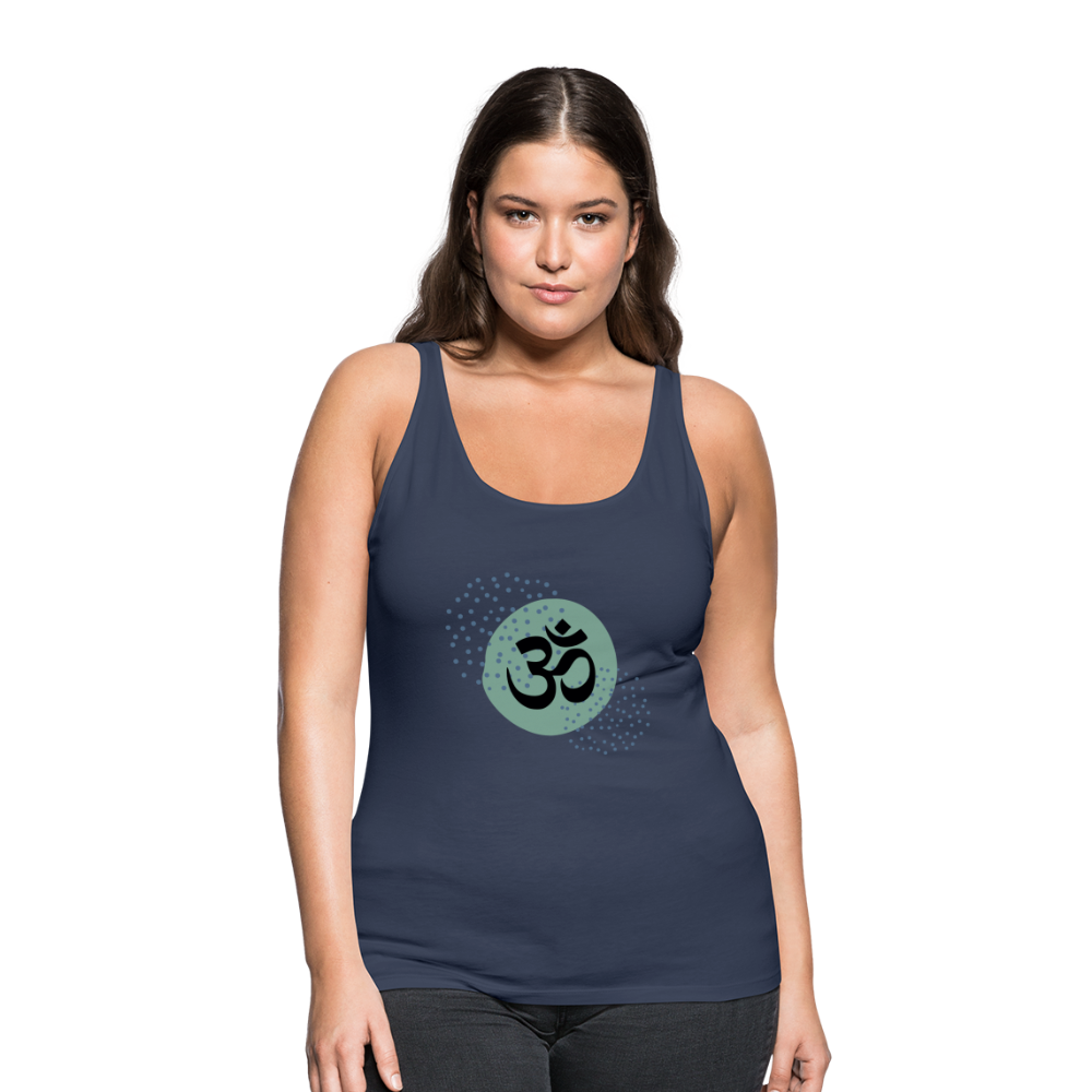 Frauen Premium Tank Top - Om - Navy