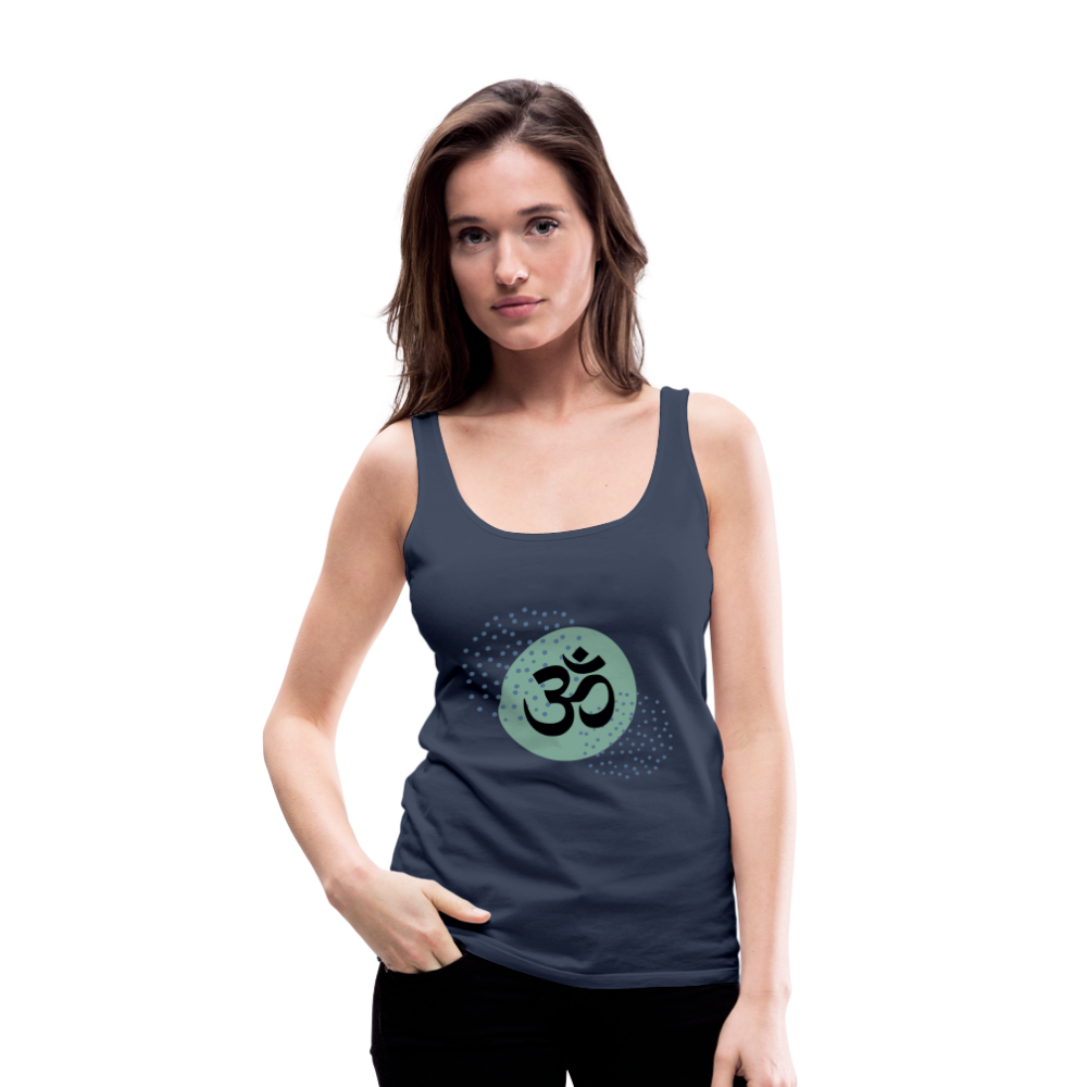 Frauen Premium Tank Top - Om - Navy