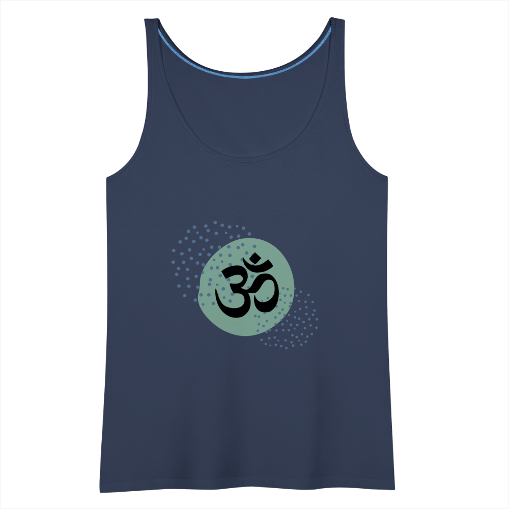 Frauen Premium Tank Top - Om - Navy