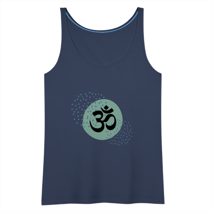 Frauen Premium Tank Top - Om - Navy