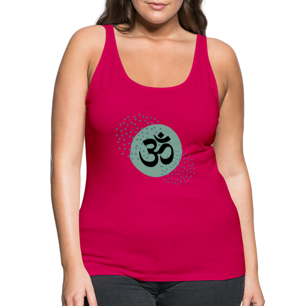 Frauen Premium Tank Top - Om - dunkles Pink