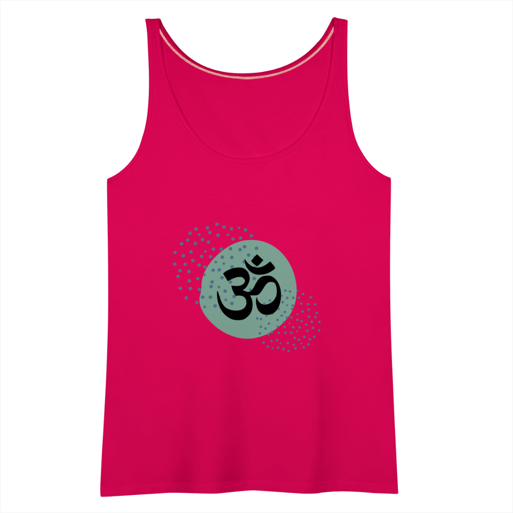 Frauen Premium Tank Top - Om - dunkles Pink