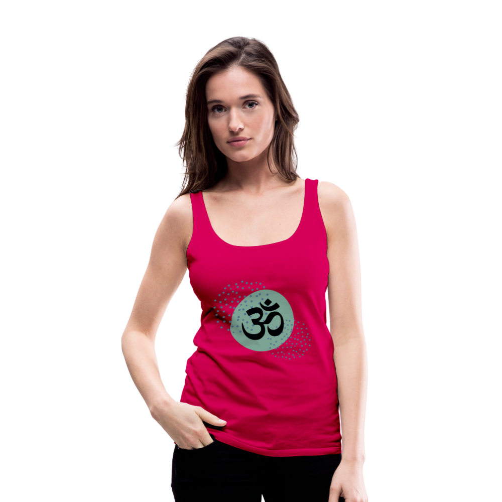 Frauen Premium Tank Top - Om - dunkles Pink