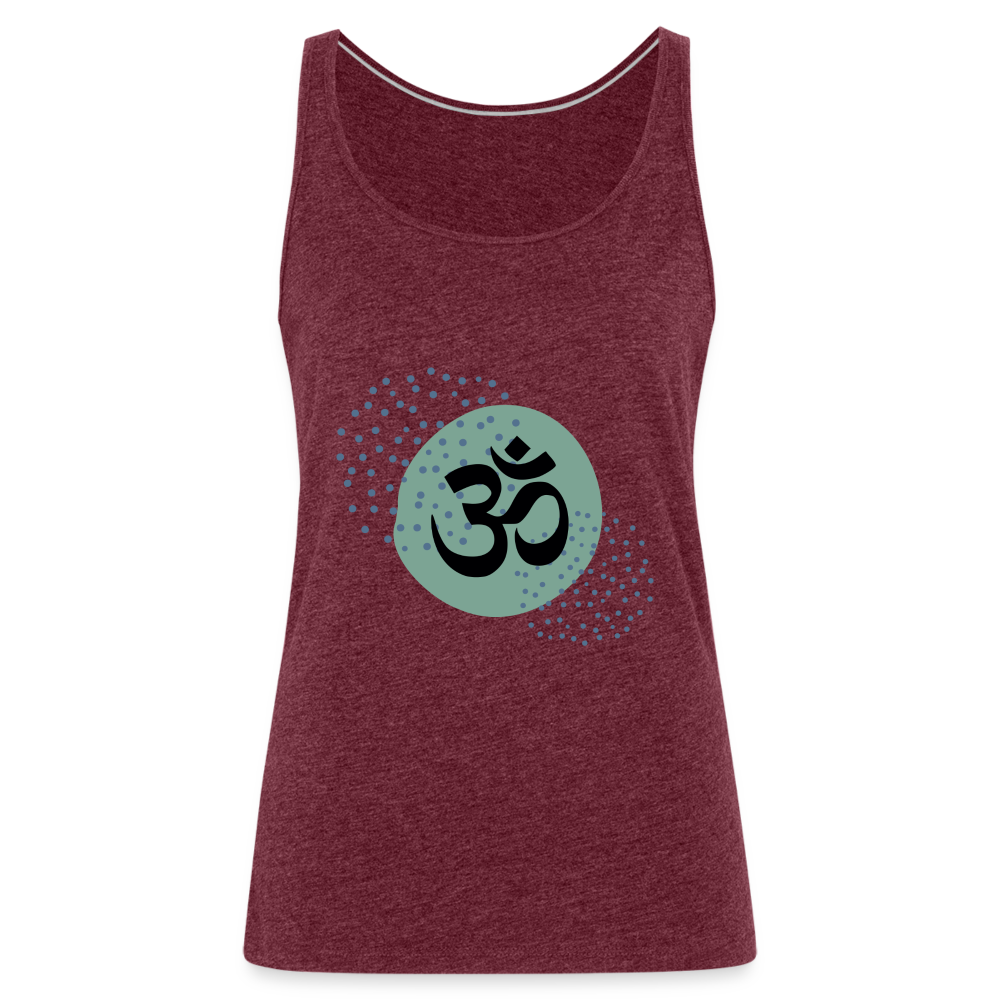 Frauen Premium Tank Top - Om - Bordeauxrot meliert