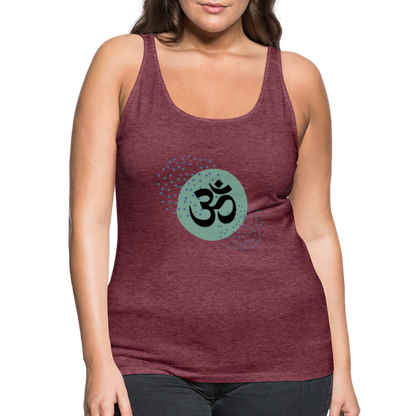 Frauen Premium Tank Top - Om - Bordeauxrot meliert