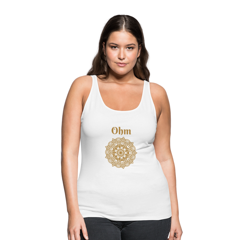 Frauen Premium Tank Top - Ohm - weiß