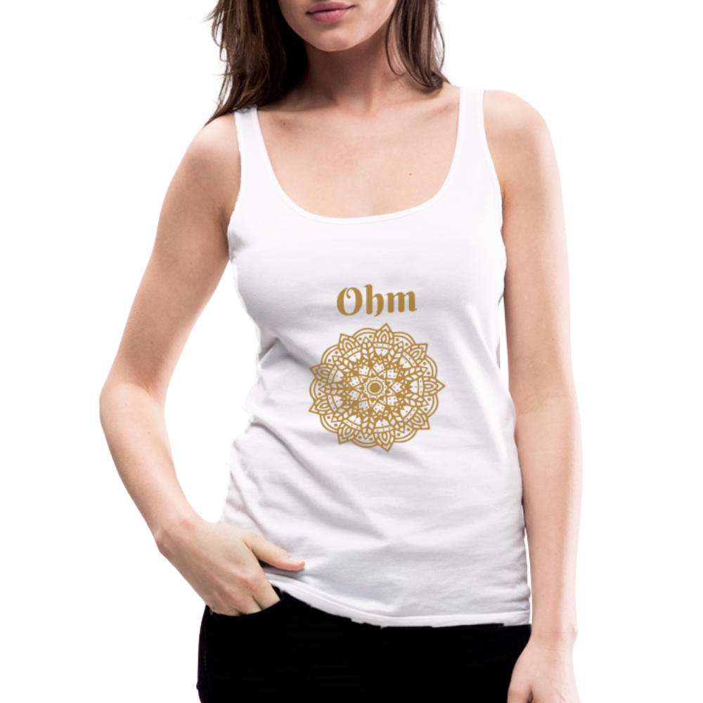 Frauen Premium Tank Top - Ohm - weiß