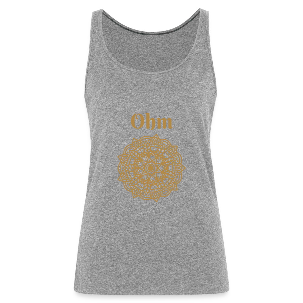 Frauen Premium Tank Top - Ohm - Grau meliert