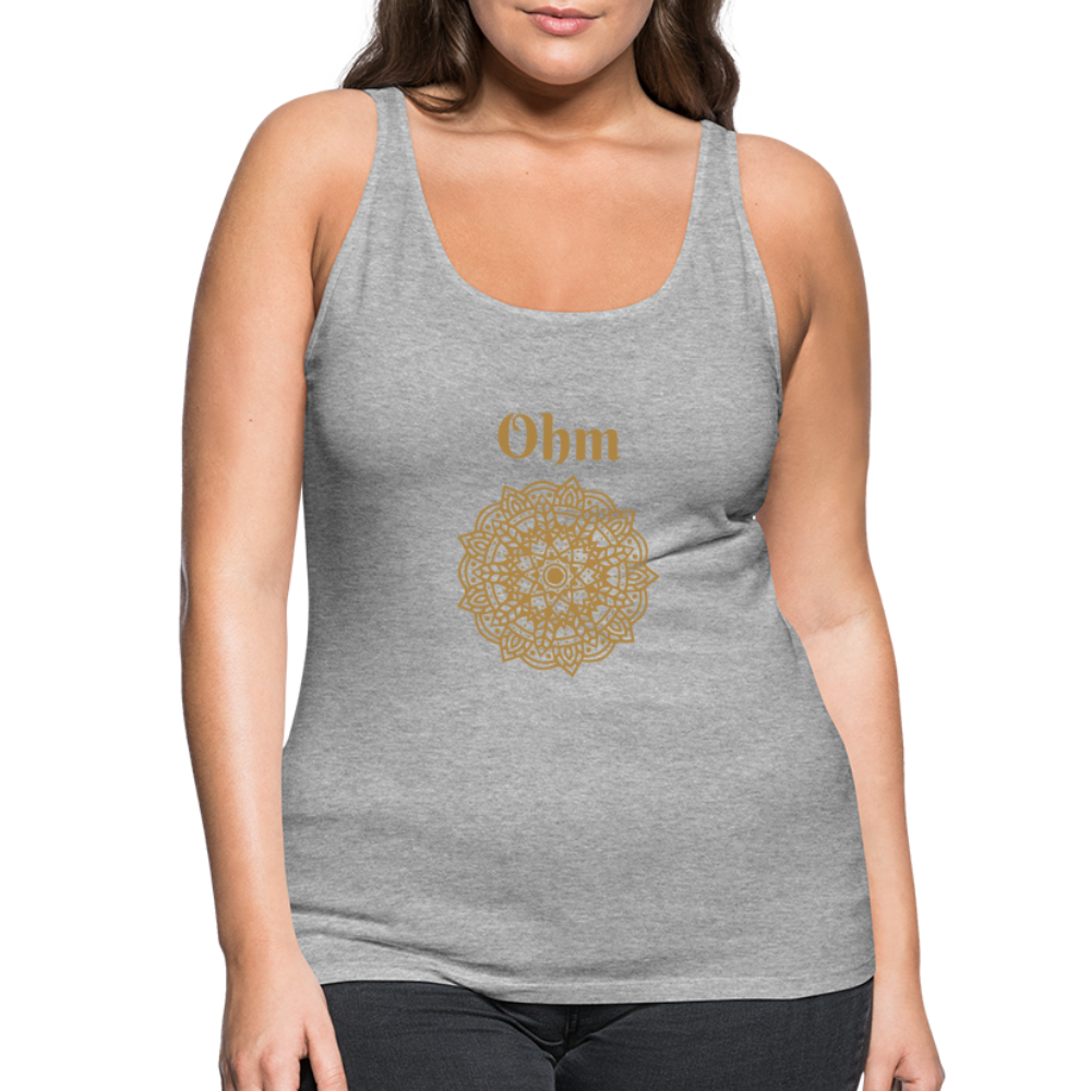 Frauen Premium Tank Top - Ohm - Grau meliert