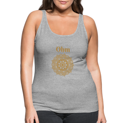 Frauen Premium Tank Top - Ohm - Grau meliert