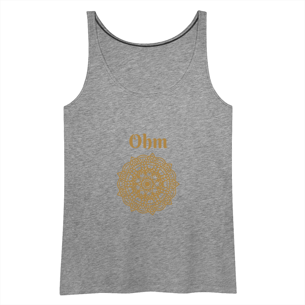 Frauen Premium Tank Top - Ohm - Grau meliert