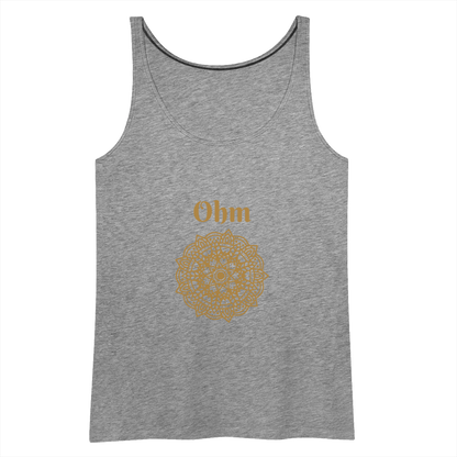 Frauen Premium Tank Top - Ohm - Grau meliert