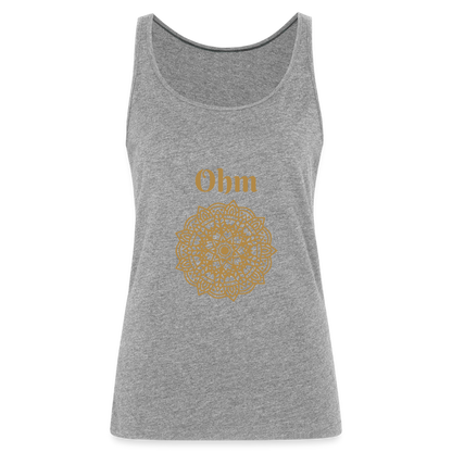 Frauen Premium Tank Top - Ohm - Grau meliert