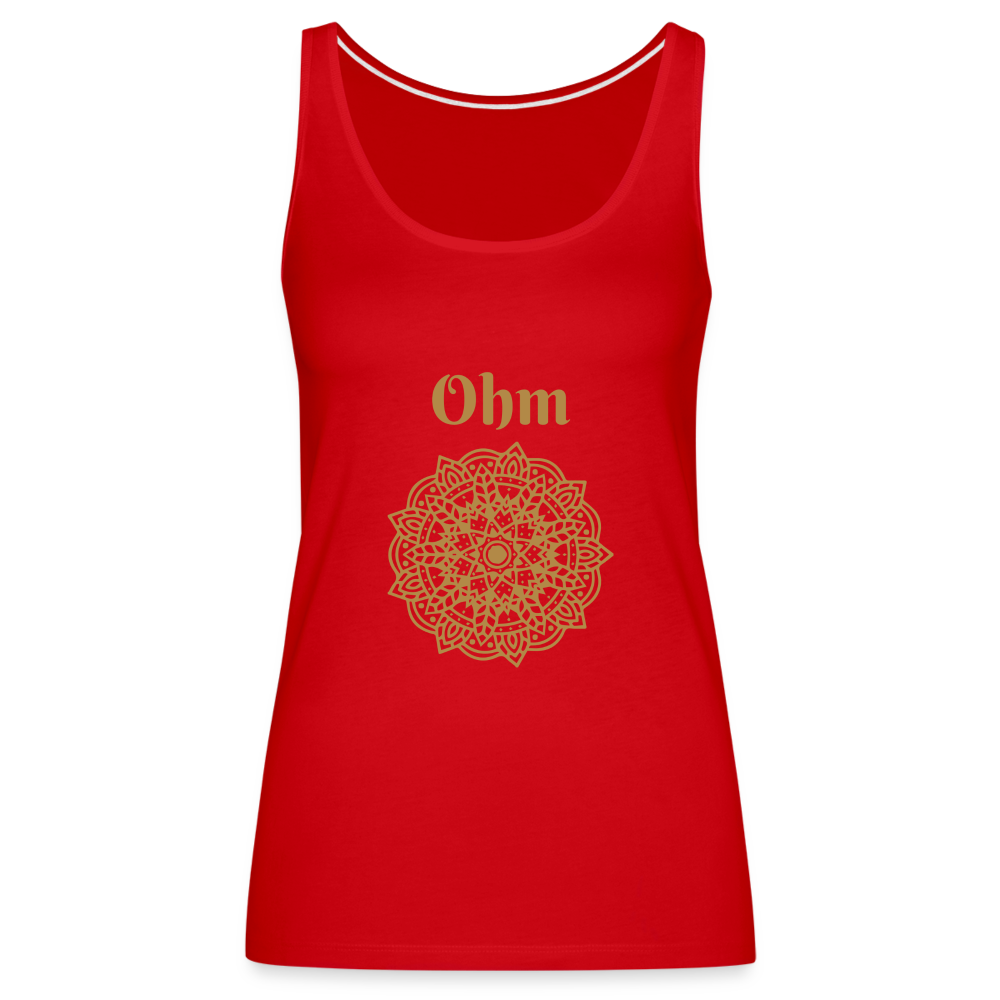 Frauen Premium Tank Top - Ohm - Rot