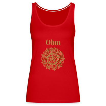 Frauen Premium Tank Top - Ohm - Rot