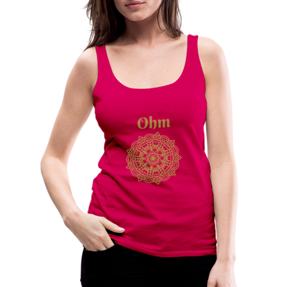 Frauen Premium Tank Top - Ohm - dunkles Pink