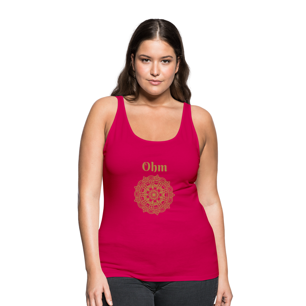 Frauen Premium Tank Top - Ohm - dunkles Pink