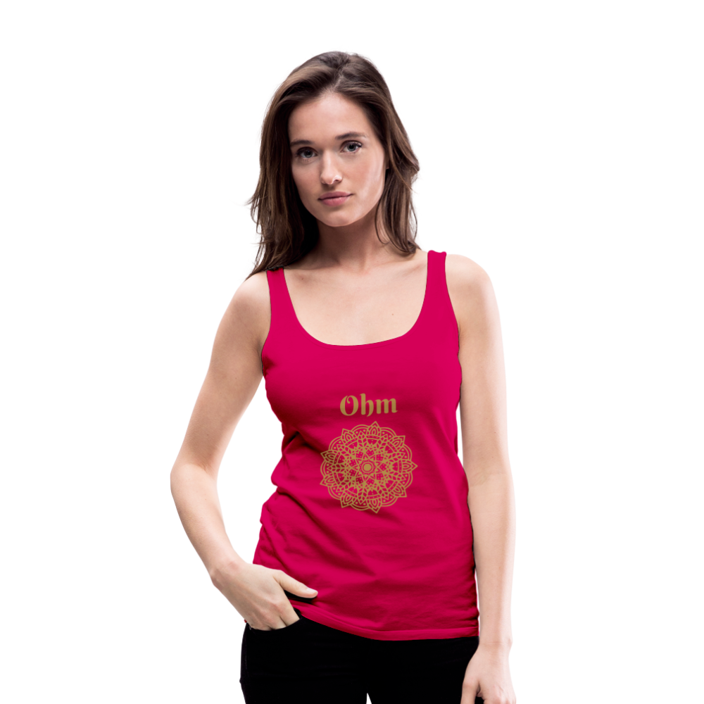 Frauen Premium Tank Top - Ohm - dunkles Pink