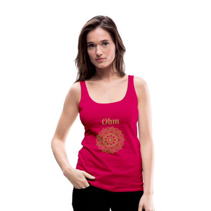 Frauen Premium Tank Top - Ohm - dunkles Pink