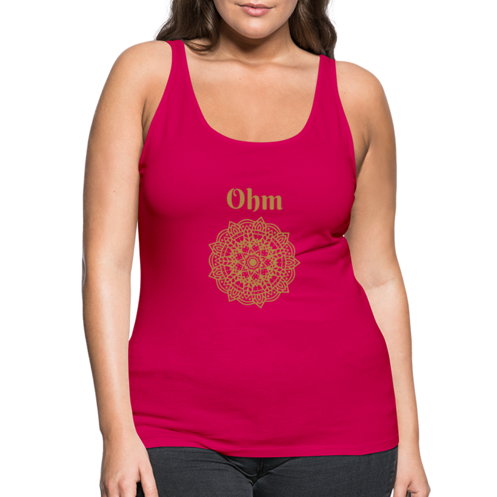 Frauen Premium Tank Top - Ohm - dunkles Pink