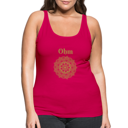 Frauen Premium Tank Top - Ohm - dunkles Pink